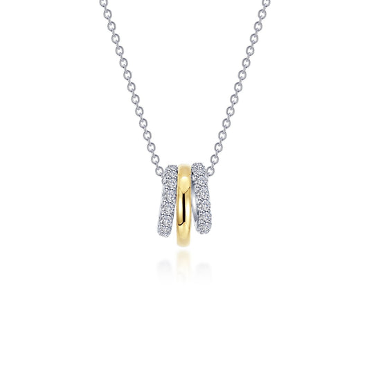 Two-tone Tube Charm on Chain N