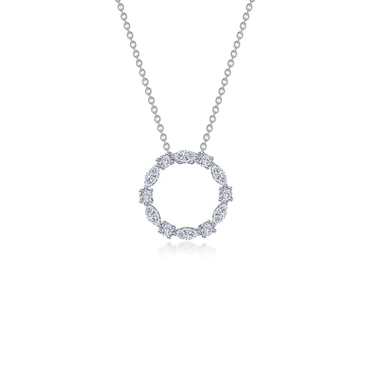 Open Circle Necklace 1.45 CTW