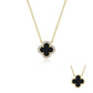 Onyx Halo Necklace