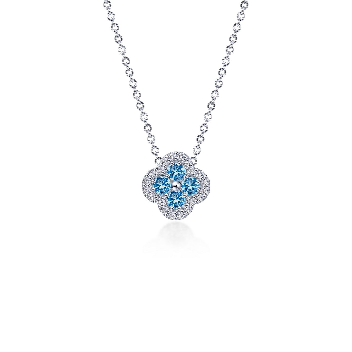 0.65 CTW Halo Necklace