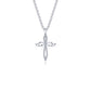 0.74 CTW Angel Wings Cross Nec