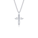 0.74 CTW Angel Wings Cross Nec