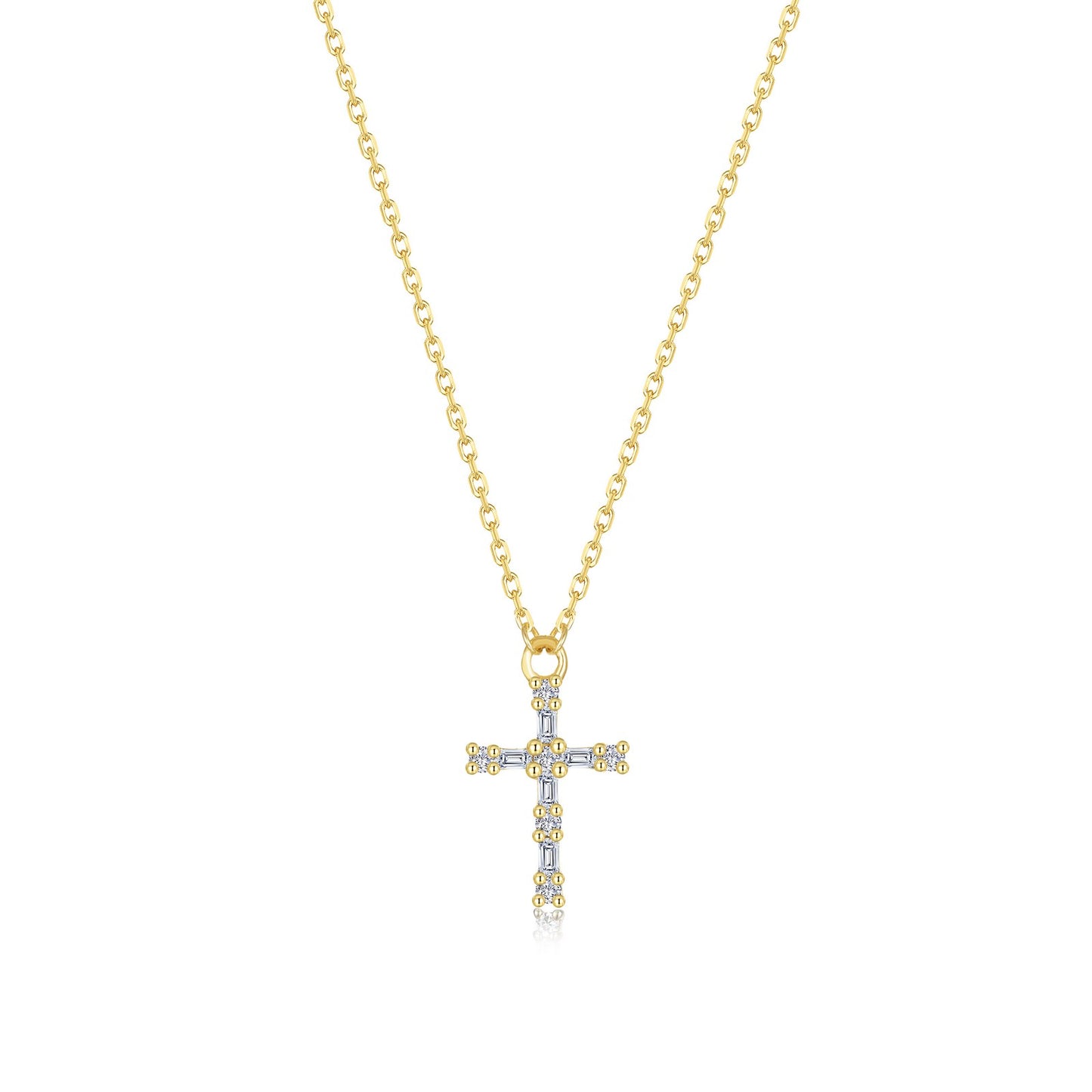 Eden Baguette Cross Necklace