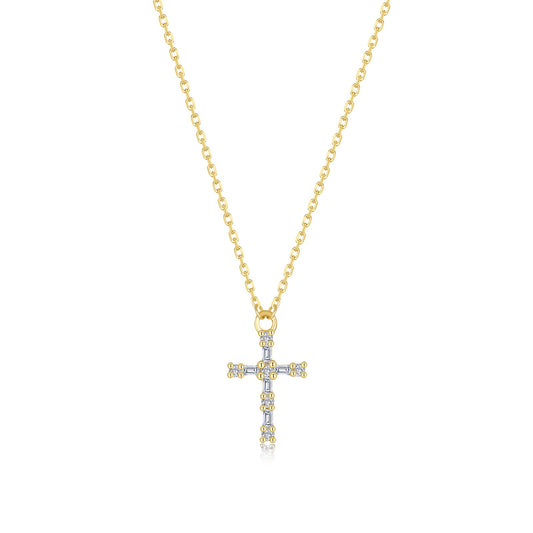 Eden Baguette Cross Necklace