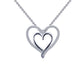 Double-Heart Pendant Necklace
