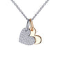 Heart Shadow Charm Pendant Necklace