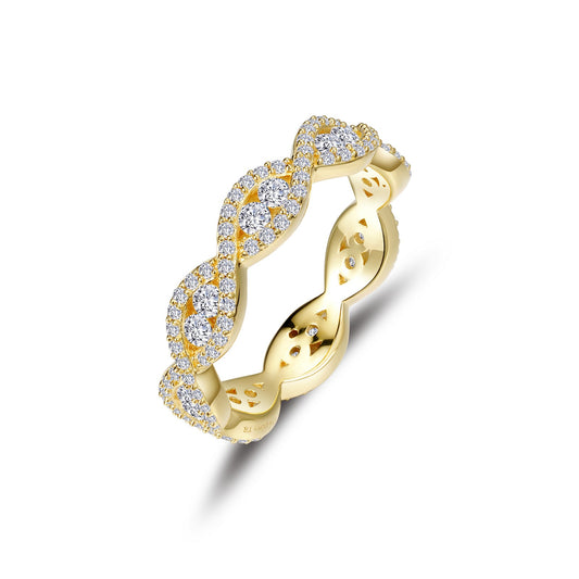 Stackable Wave Eternity Band