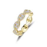 Stackable Wave Eternity Band