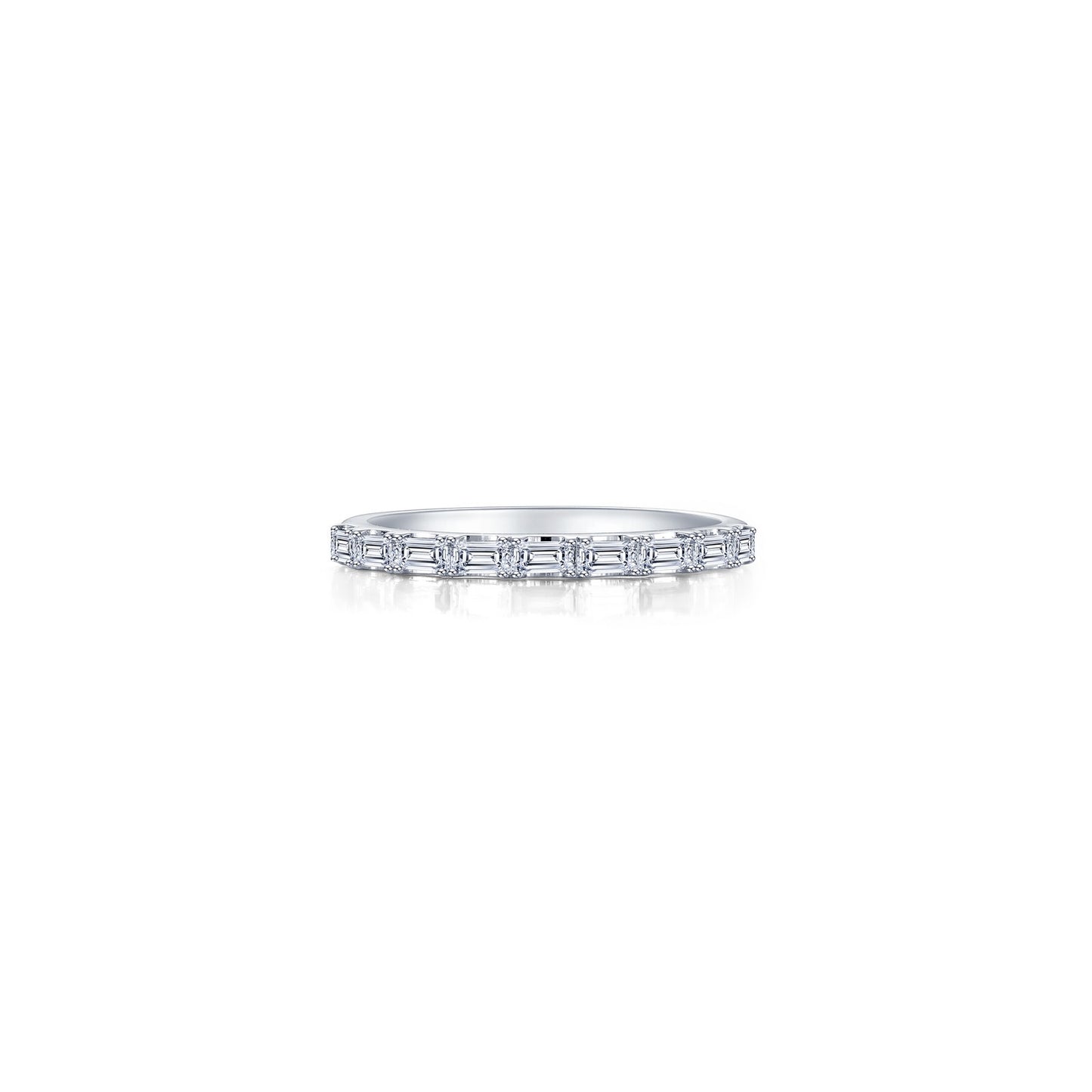 Baguette Half-Eternity Band