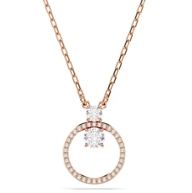 Swarovski Constella Rose Gold Circle Pendant