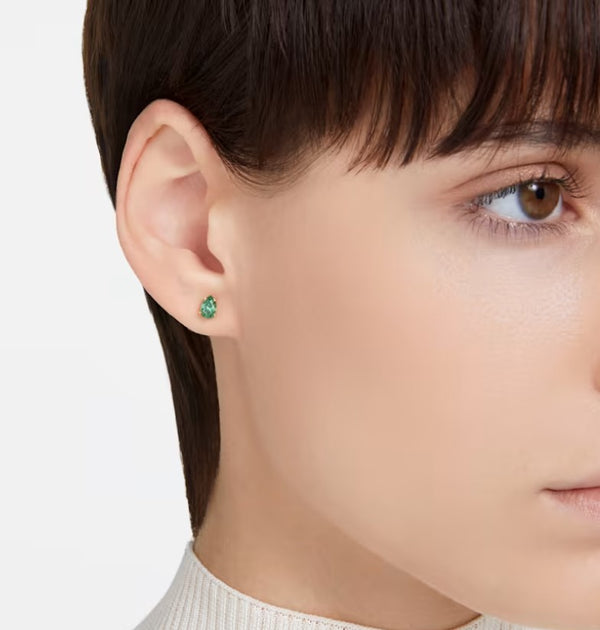 Swarovski Stilla Stud Earrings in Green