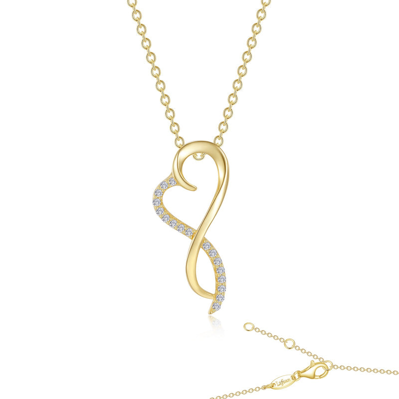 Infinity Heart Pendant Necklac