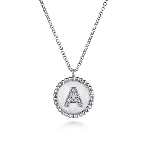 Bujukan Diamond "A" Initial Necklace