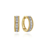 15mm Diamond Huggie Earrings