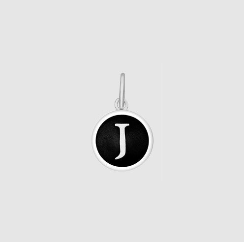 LOLA "J" Sterling Silver Initial in Black