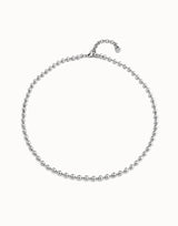 UNOde50 Silver Small Beaded Necklace