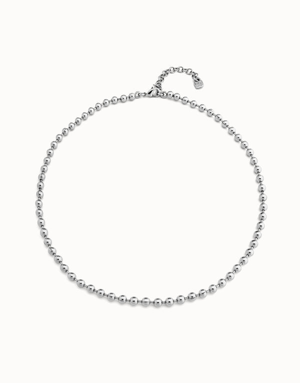 UNOde50 Silver Small Beaded Necklace