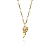 Gold Angel Wings Pendant Necklace