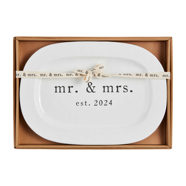Mud Pie Mr. and Mrs. 2024 Platter
