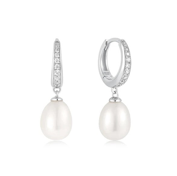 Fresh Water Pearl Dangle Hoop Earring