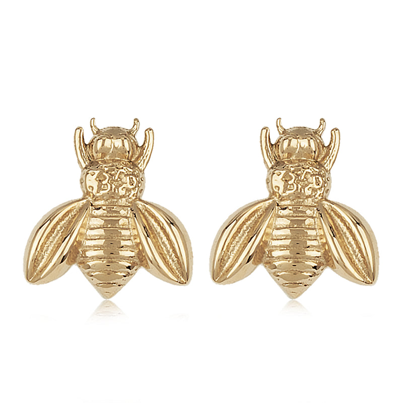 14K Bumble Bee Stud Earring