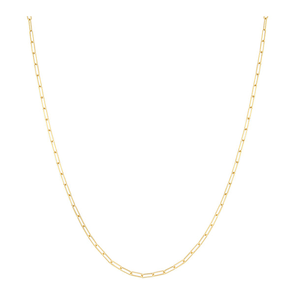 14K Paperclip Link Necklace 20"