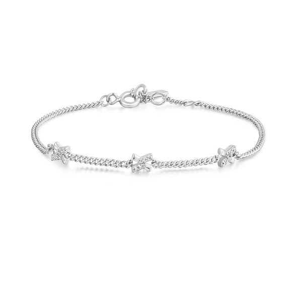 Silver Cross Station Bracelet