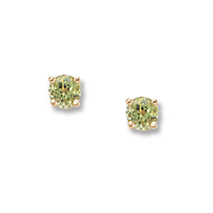 14K Peridot Stud Earrings