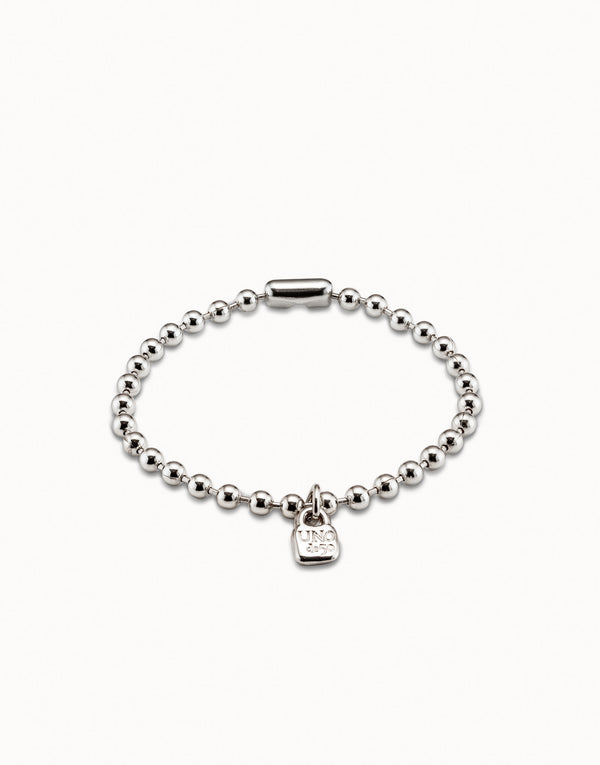 UNOde50 Bead Bracelet with Lock Charm