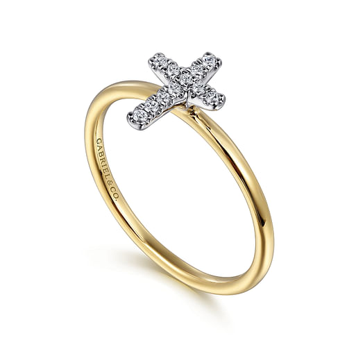 Ladies Diamond Cross Ring