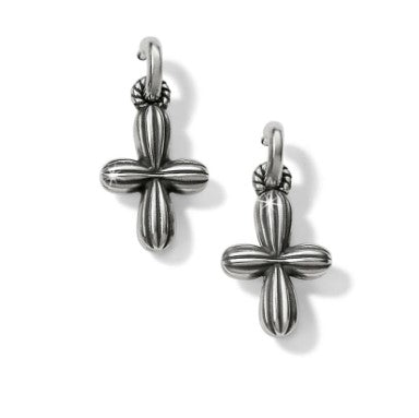 Brighton Amphora Cross Post Hoop Earrings