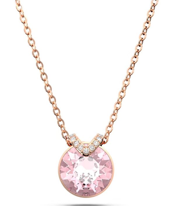 Swarovski Bella Pendant with Pink Stone - Rose Gold Plated