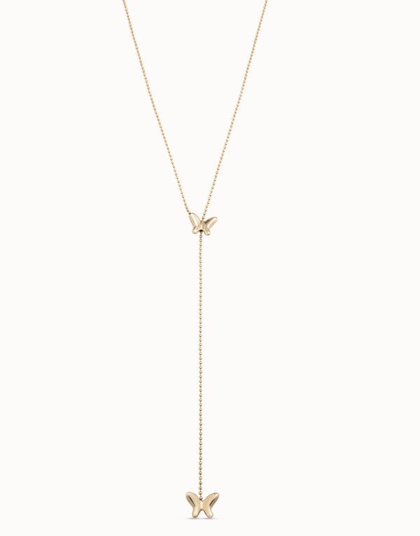 UNOde50 Gold Tone Necklace with Butterflies
