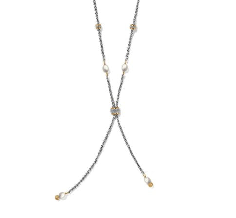 Brighton Meridian Petite Pearl Two Tone Y Necklace