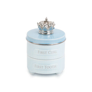 Blue First Tooth & Curl Keepsake Box