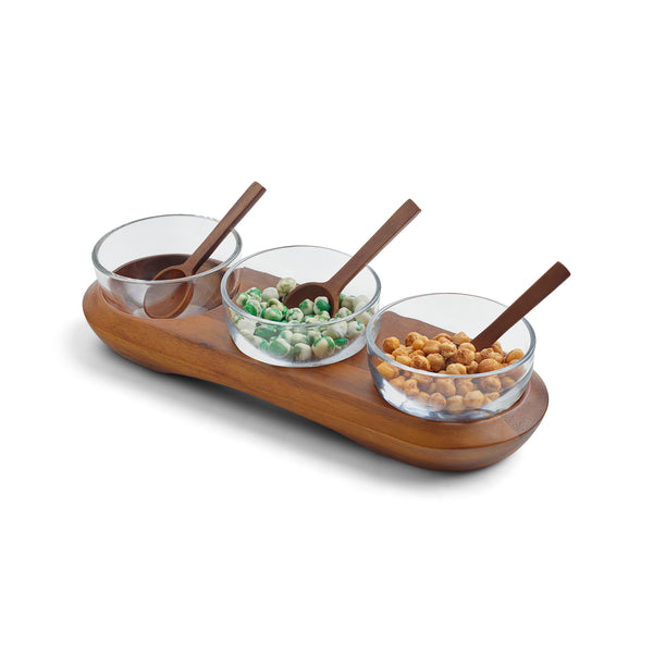 Cooper Triple Condiment Server Set