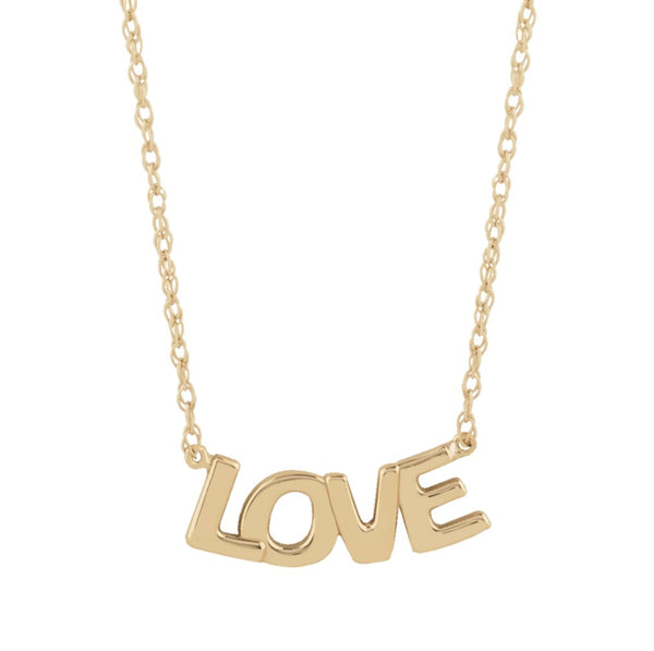 14K Love Pendant Necklace