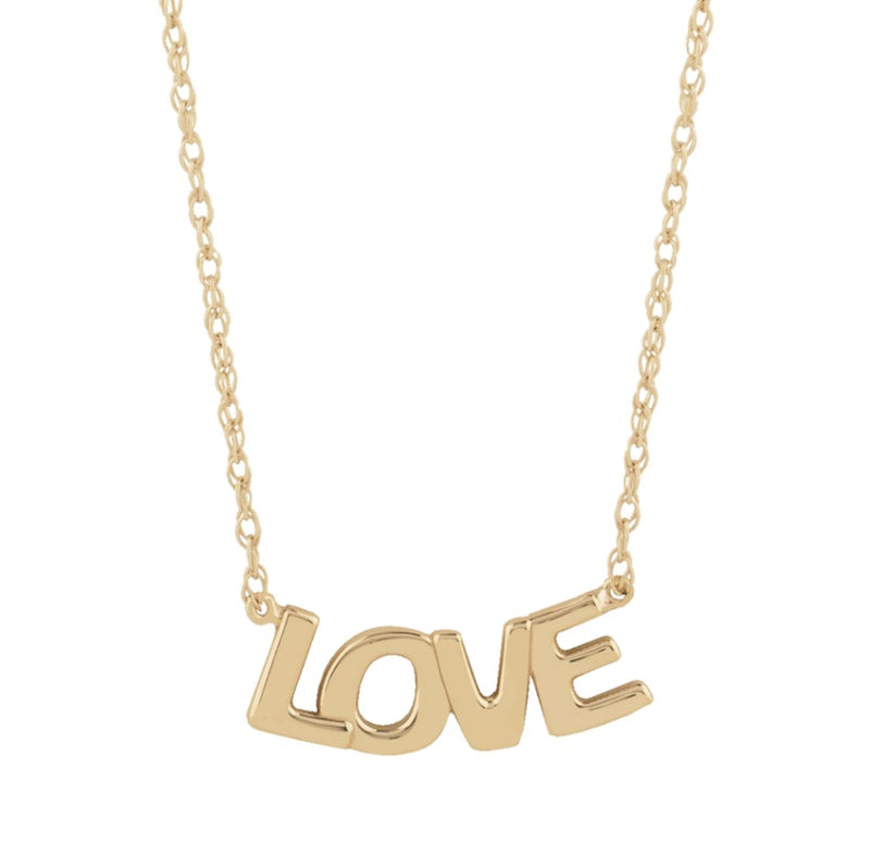 14K Love Pendant Necklace