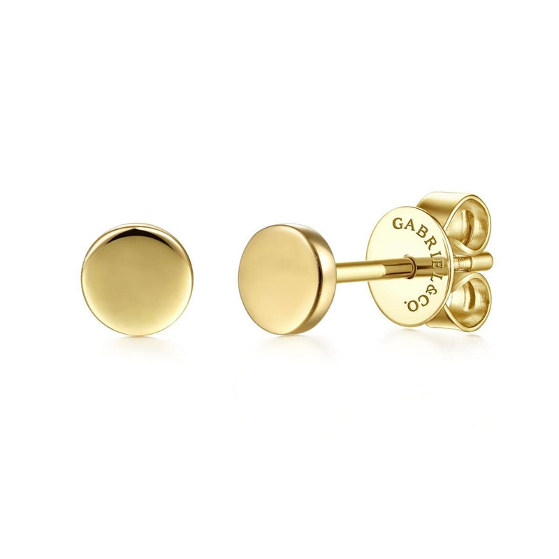 9ct Gold Brushed Front Half Round Huggie Earrings | Angus & Coote
