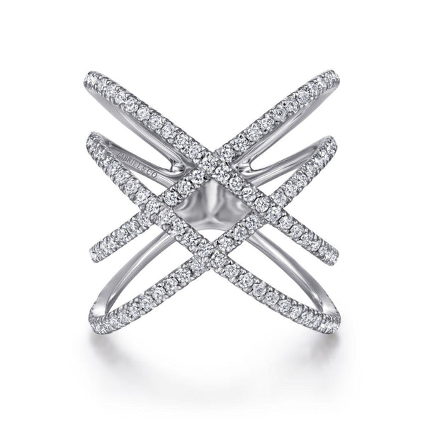 Criss Cross Diamond Ring