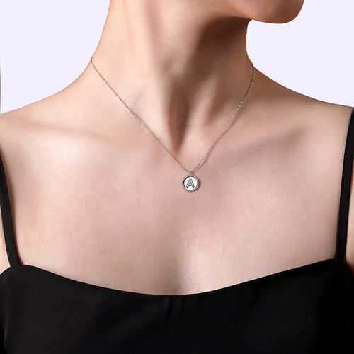 Bujukan Diamond "A" Initial Necklace