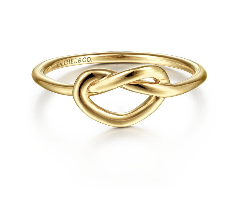 14K Twisted Heart Pretzel Ring