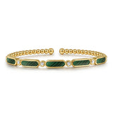 Diamond and Malachite Bujukan Bangle