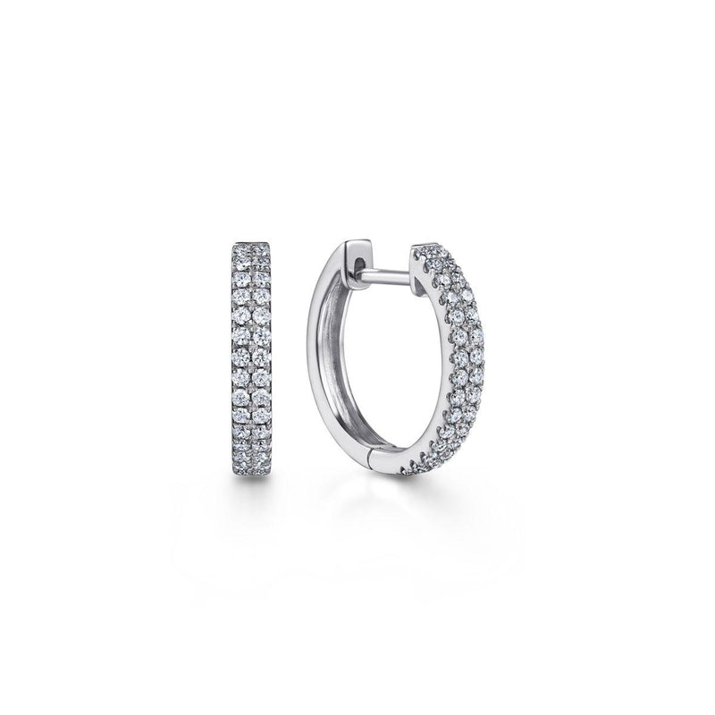 Diamond Huggie Hoop Earrings