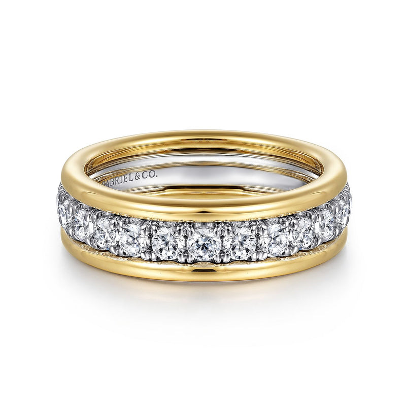 14K Two Toned Diamond Anniversary Band