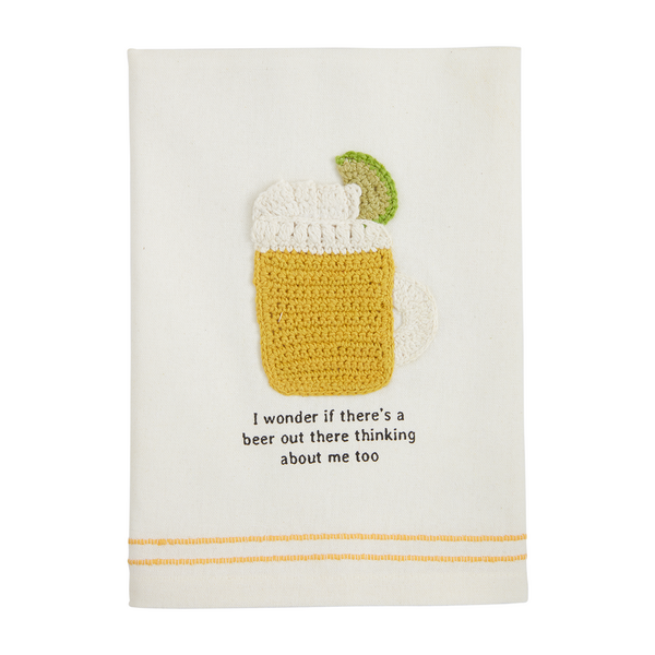 Mud Pie Beer Crochet Towel