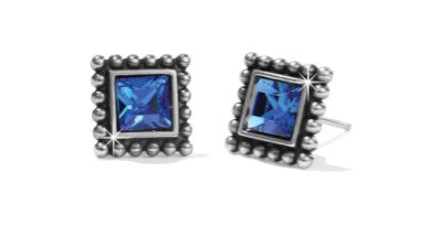 Brighton Square Blue Mini Post Earrings