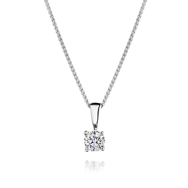 14kt White Gold 0.25ct Diamond Solitaire Pendant