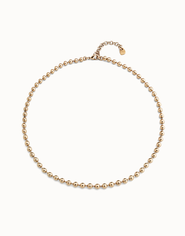 UNOde50 Gold Tone Small Beaded Necklace