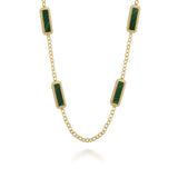 Malachite And Rope Station Necklace